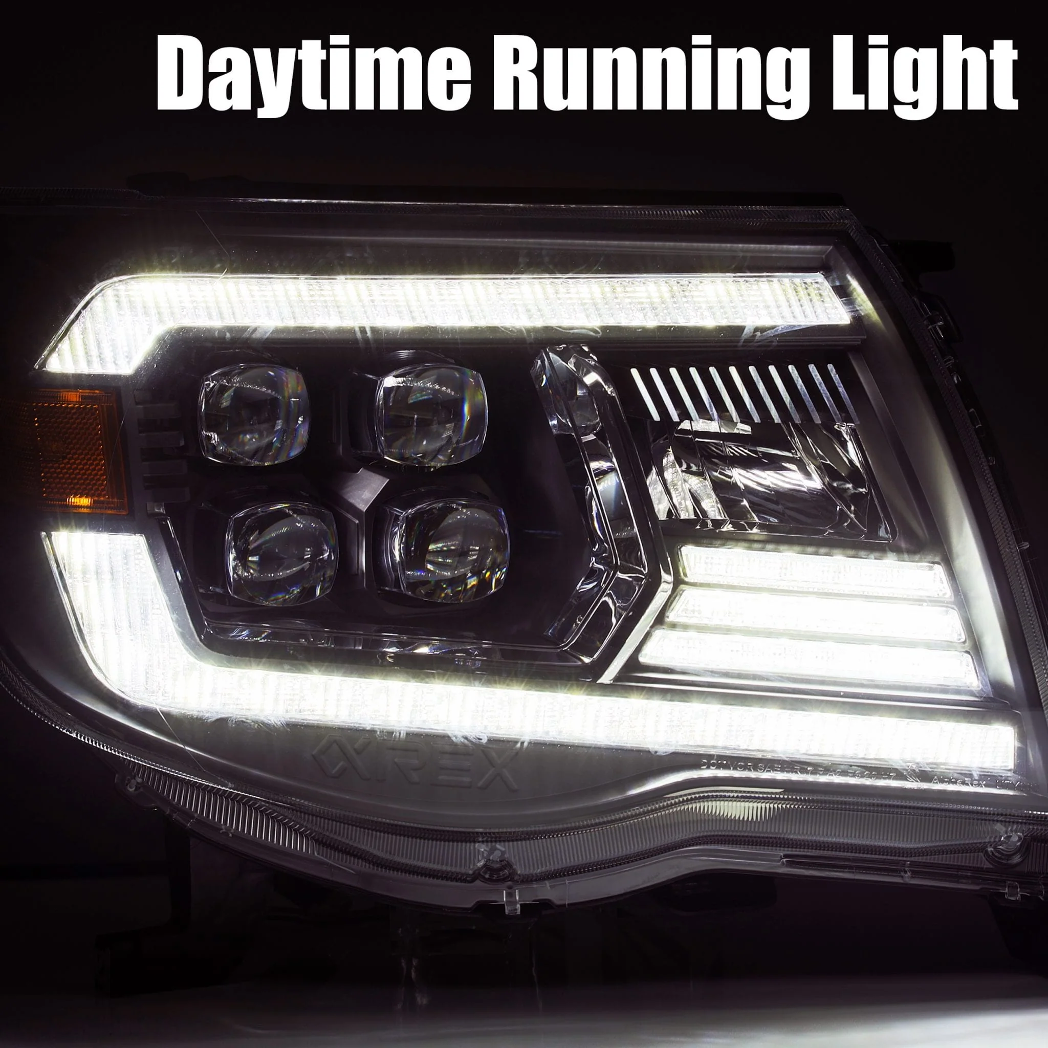 05-11 Toyota Tacoma NOVA-Series LED Projector Headlights Black - Image 4