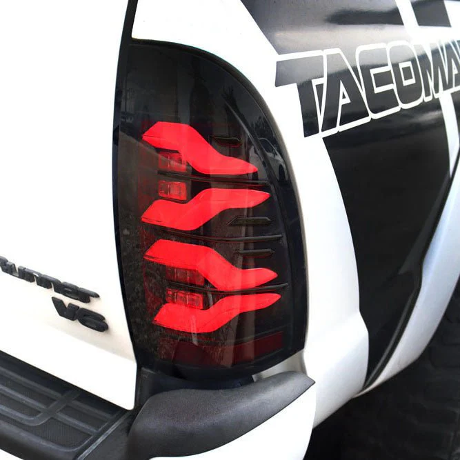 05-15 Toyota Tacoma LUXX-Series LED Tail Lights Black - Image 3
