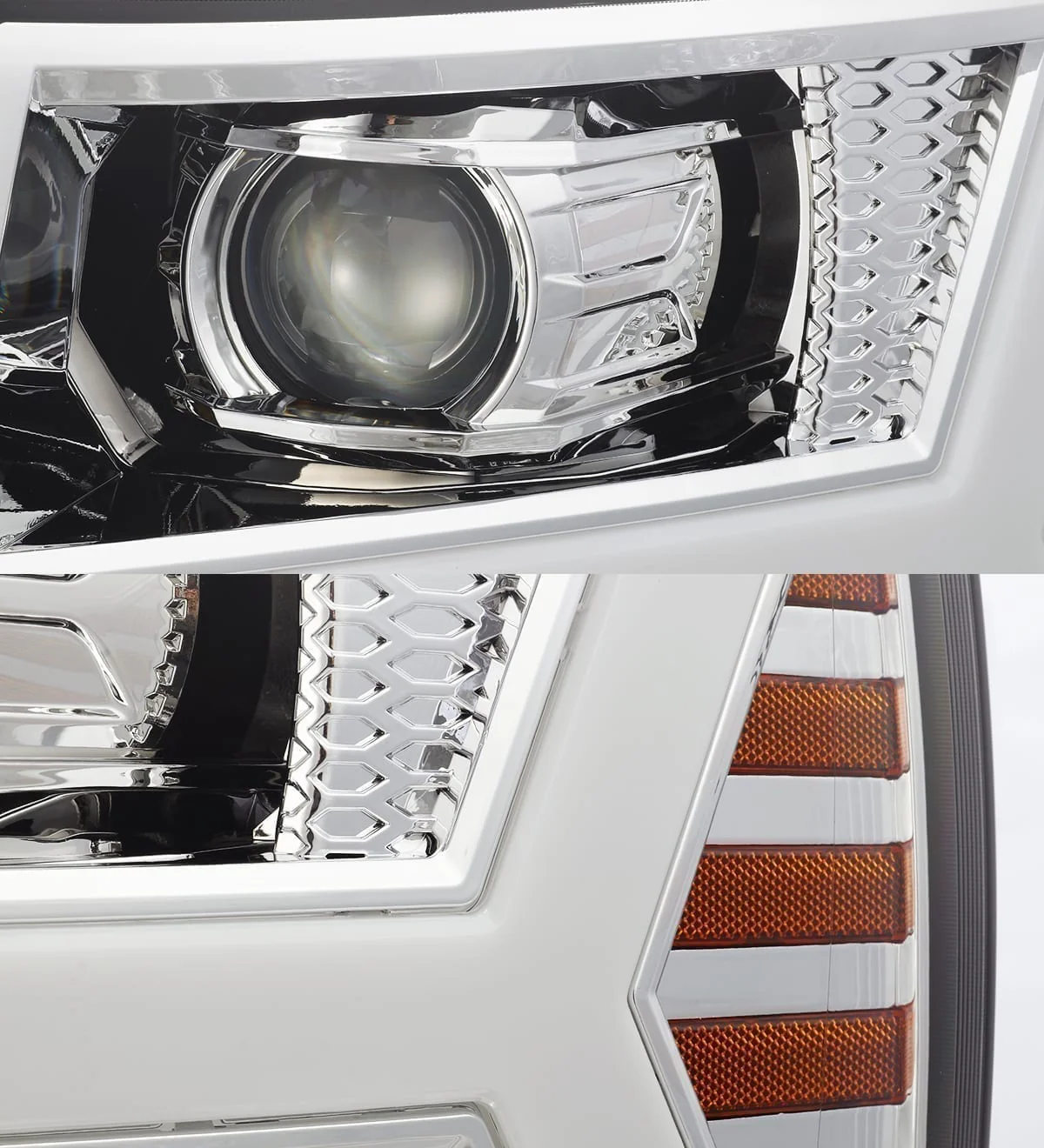07-13 Chevrolet Silverado LUXX-Series LED Projector Headlights Chrome - Image 6