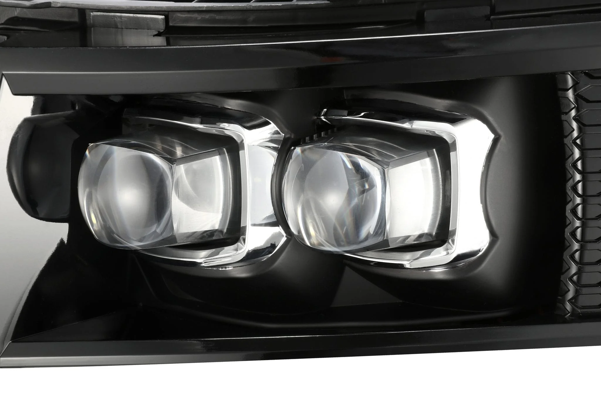 07-13 Chevrolet Silverado NOVA-Series LED Projector Headlights Jet Black - Image 5