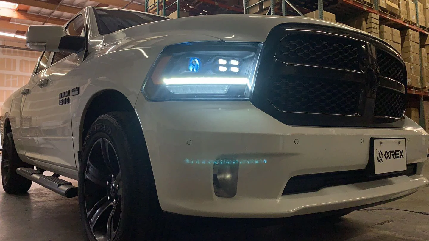 09-18 Ram Truck LUXX-Series (5th Gen 2500 Style) LED Projector Headlights Alpha-Black - Image 14