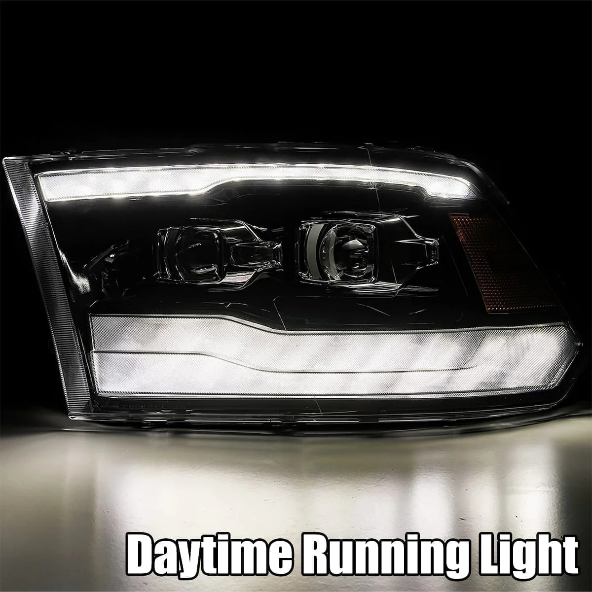 09-18 Ram Truck LUXX-Series LED Projector Headlights Alpha-Black - Image 5