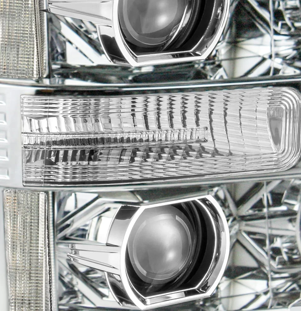 11-16 Ford Super Duty LUXX-Series LED Projector Headlights Chrome - Image 3