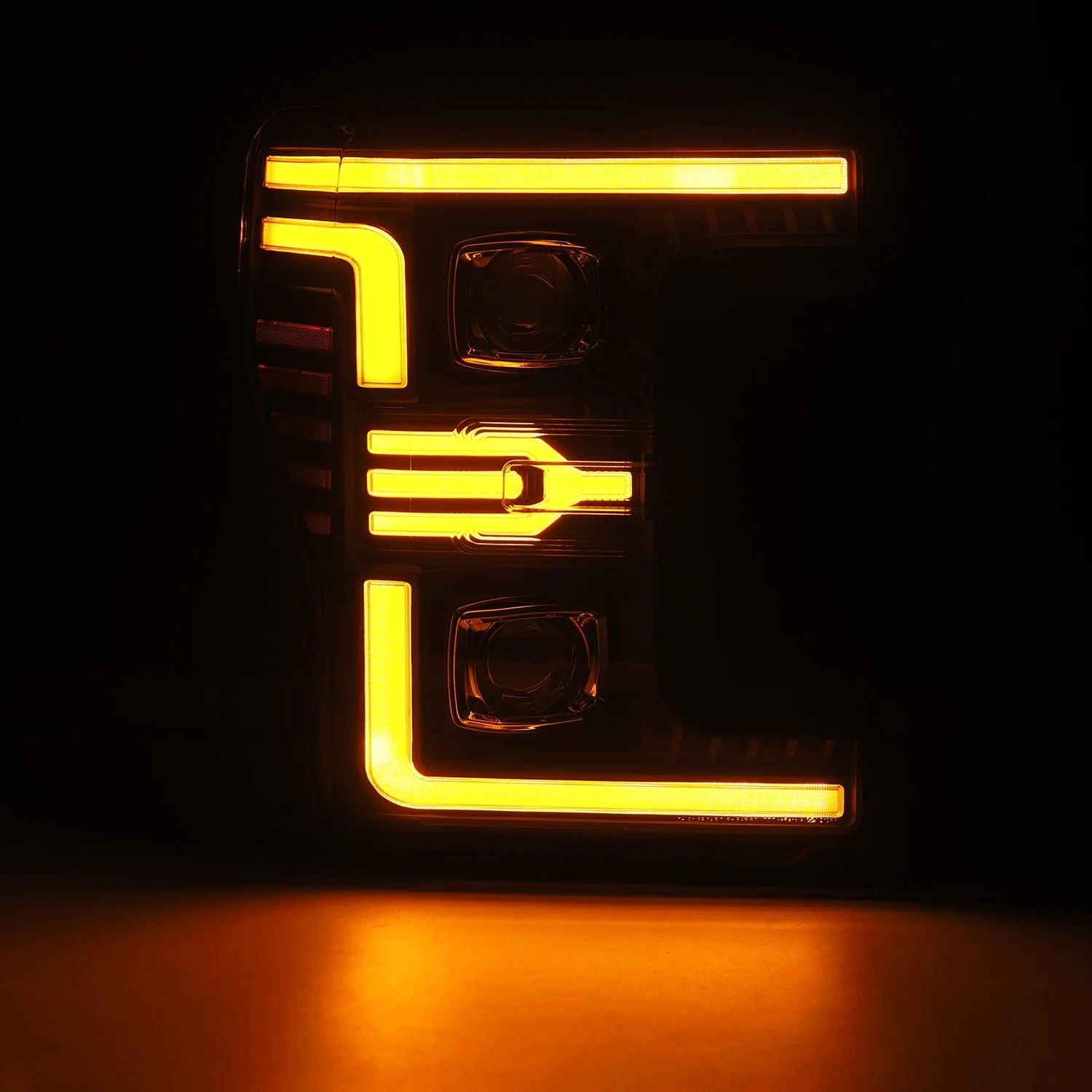 17-19 Ford Super Duty MKII LUXX-Series LED Projector Headlights Black - Image 7