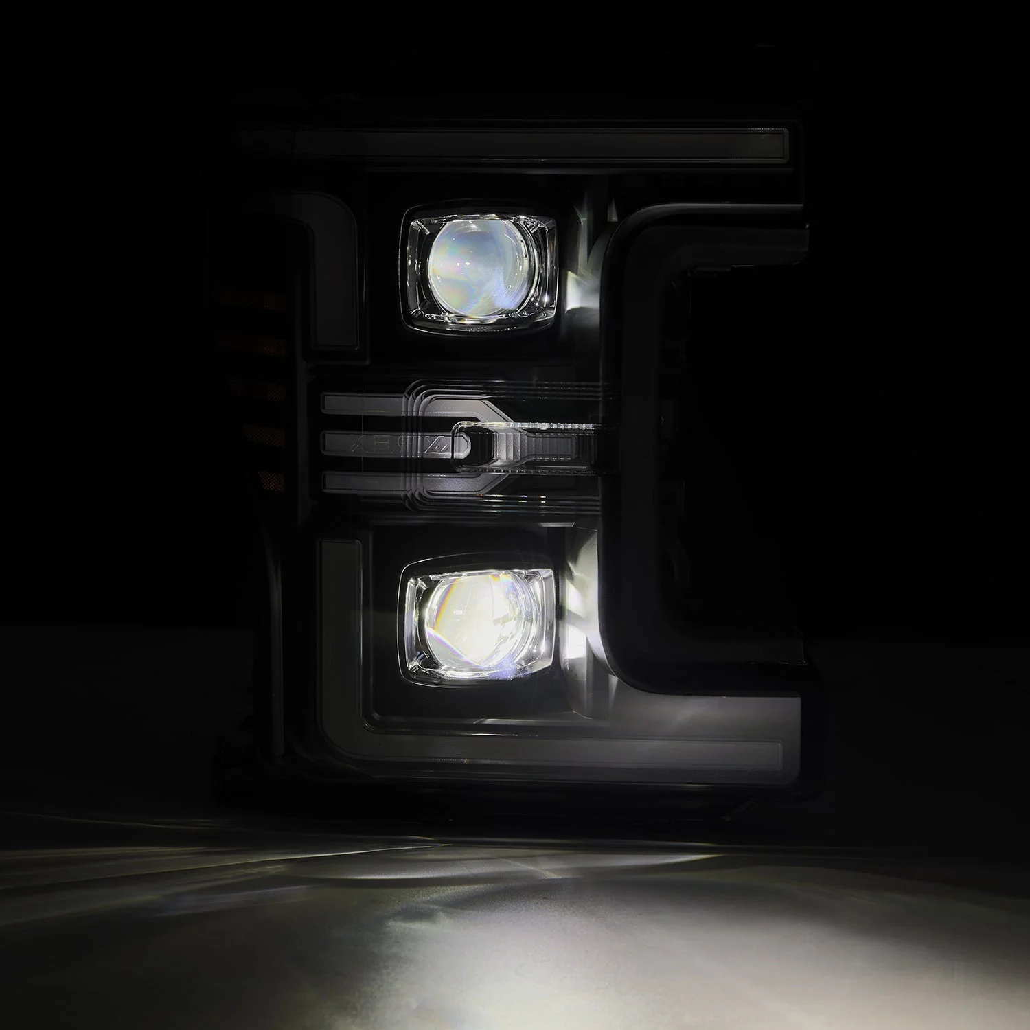 17-19 Ford Super Duty MKII LUXX-Series LED Projector Headlights Black - Image 8