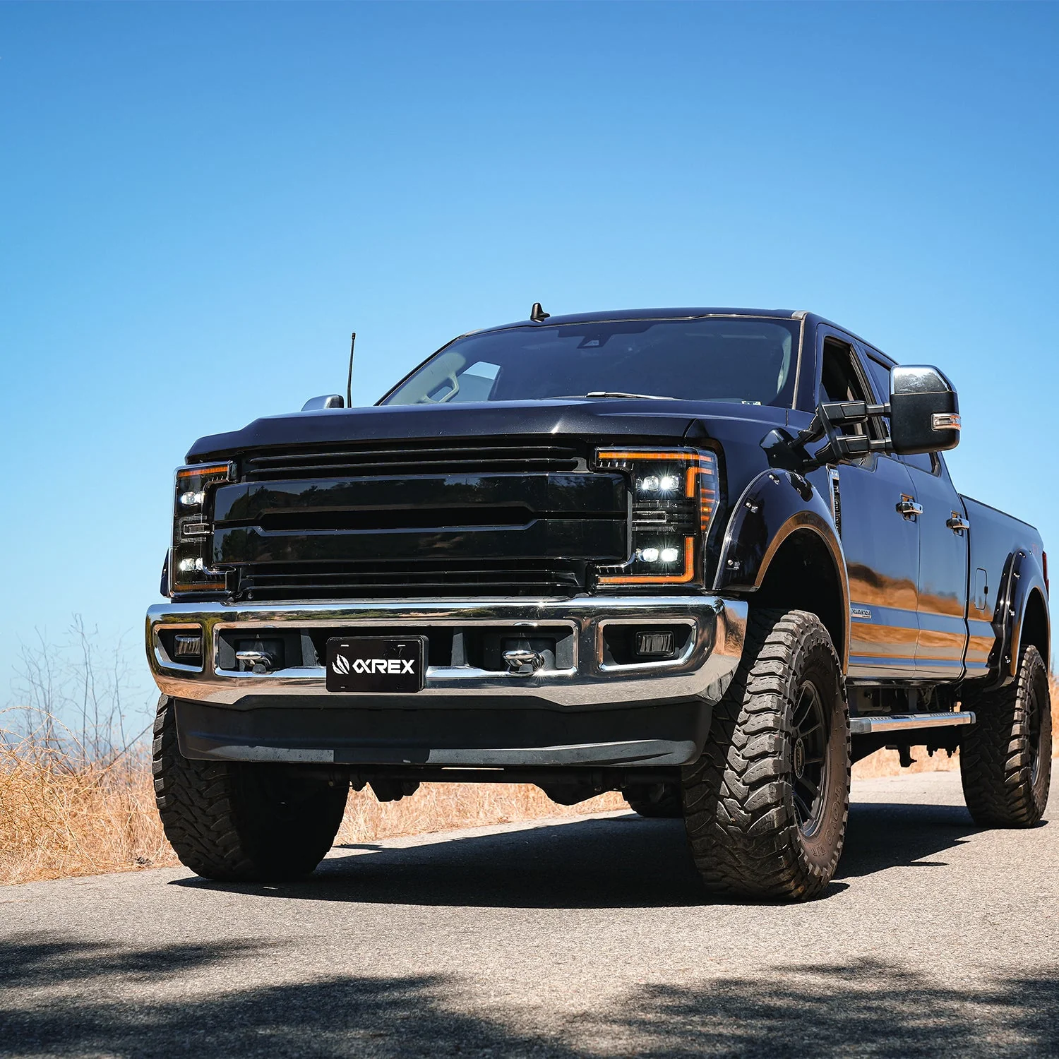 17-19 Ford Super Duty MKII NOVA-Series LED Projector Headlights Alpha-Black - Image 3