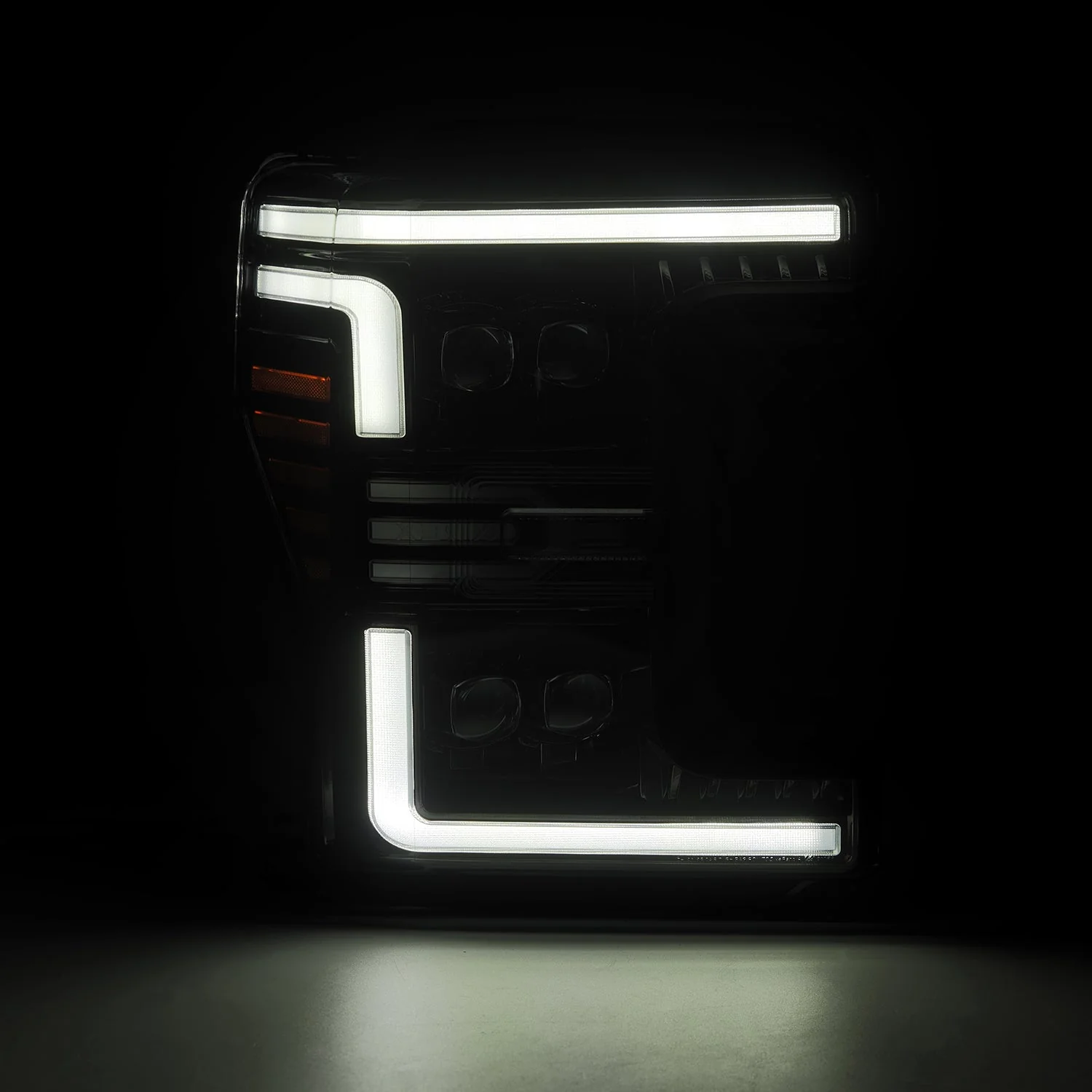 17-19 Ford Super Duty MKII NOVA-Series LED Projector Headlights Alpha-Black - Image 4