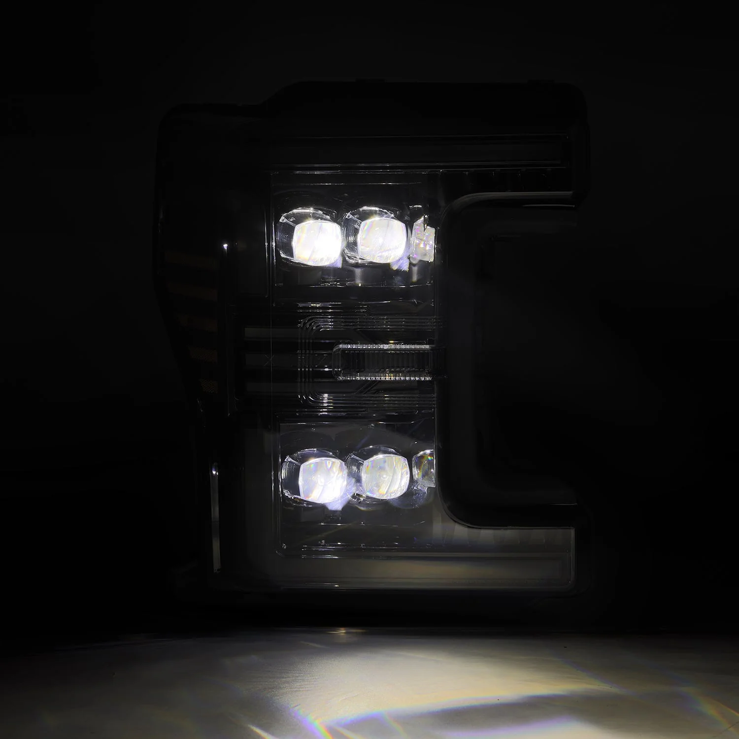 17-19 Ford Super Duty MKII NOVA-Series LED Projector Headlights Alpha-Black - Image 6