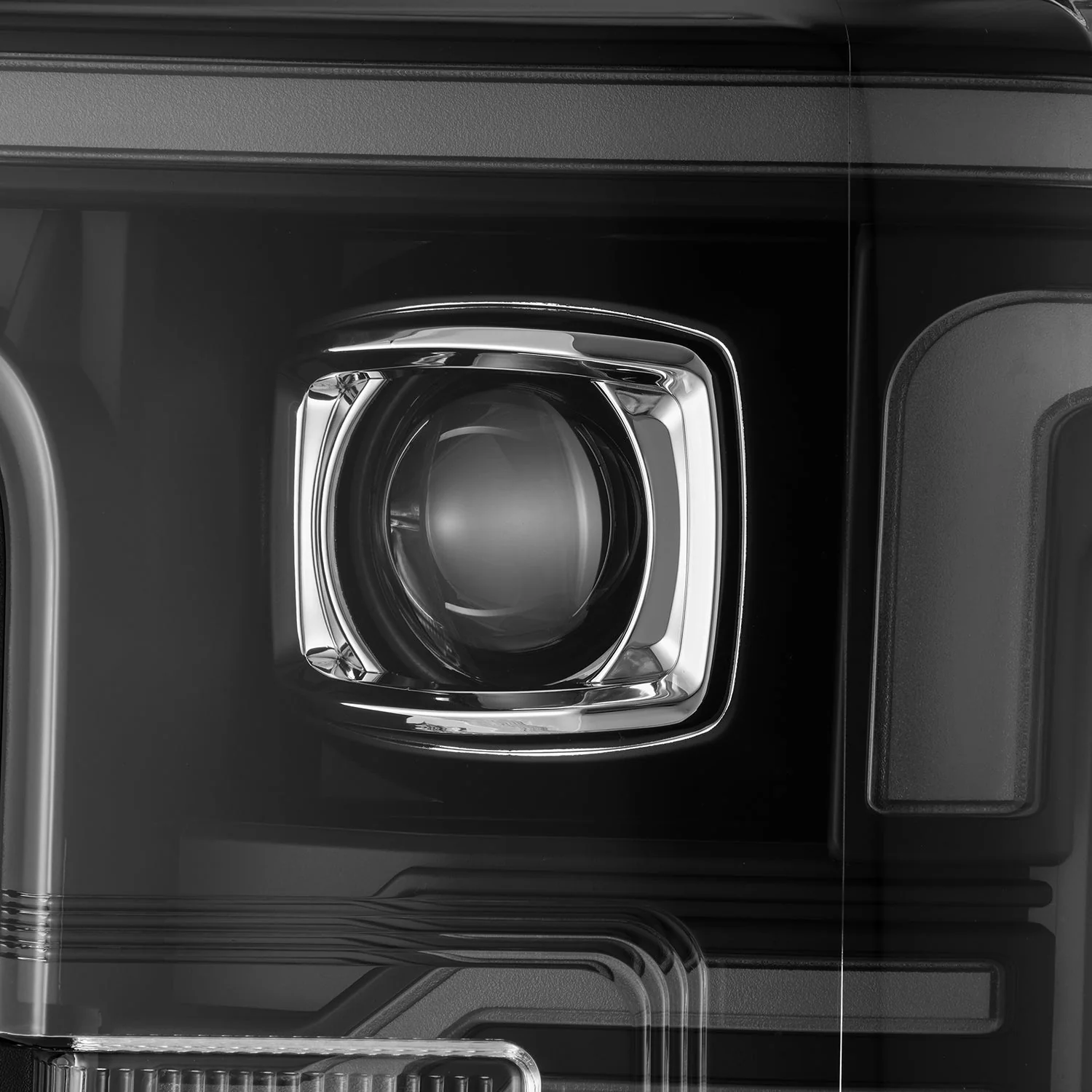 17-19 Ford Super Duty MKII PRO-Series Halogen Projector Headlights Black - Image 10