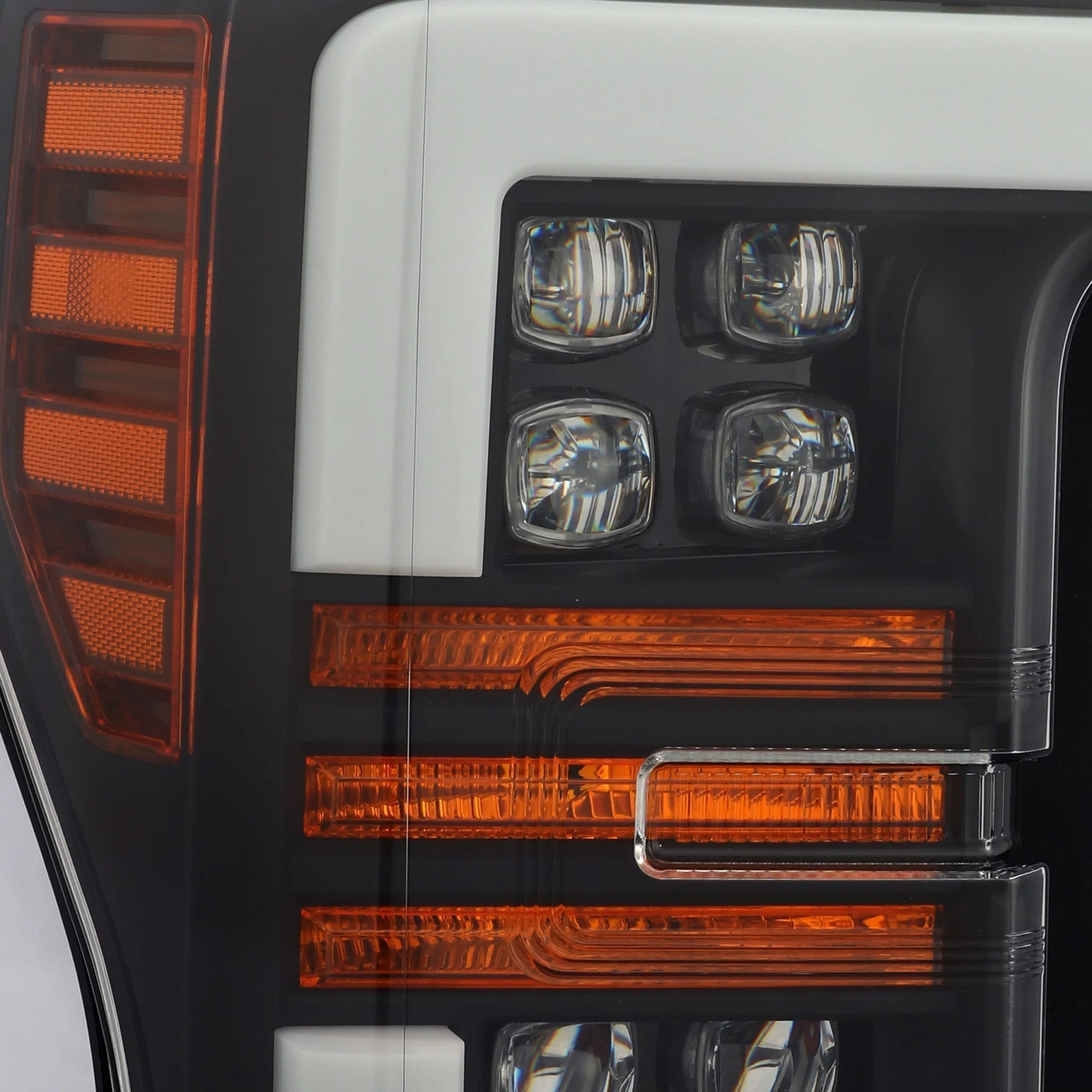 17-19 Ford Super Duty NOVA-Series LED Projector Headlights Black - Image 8