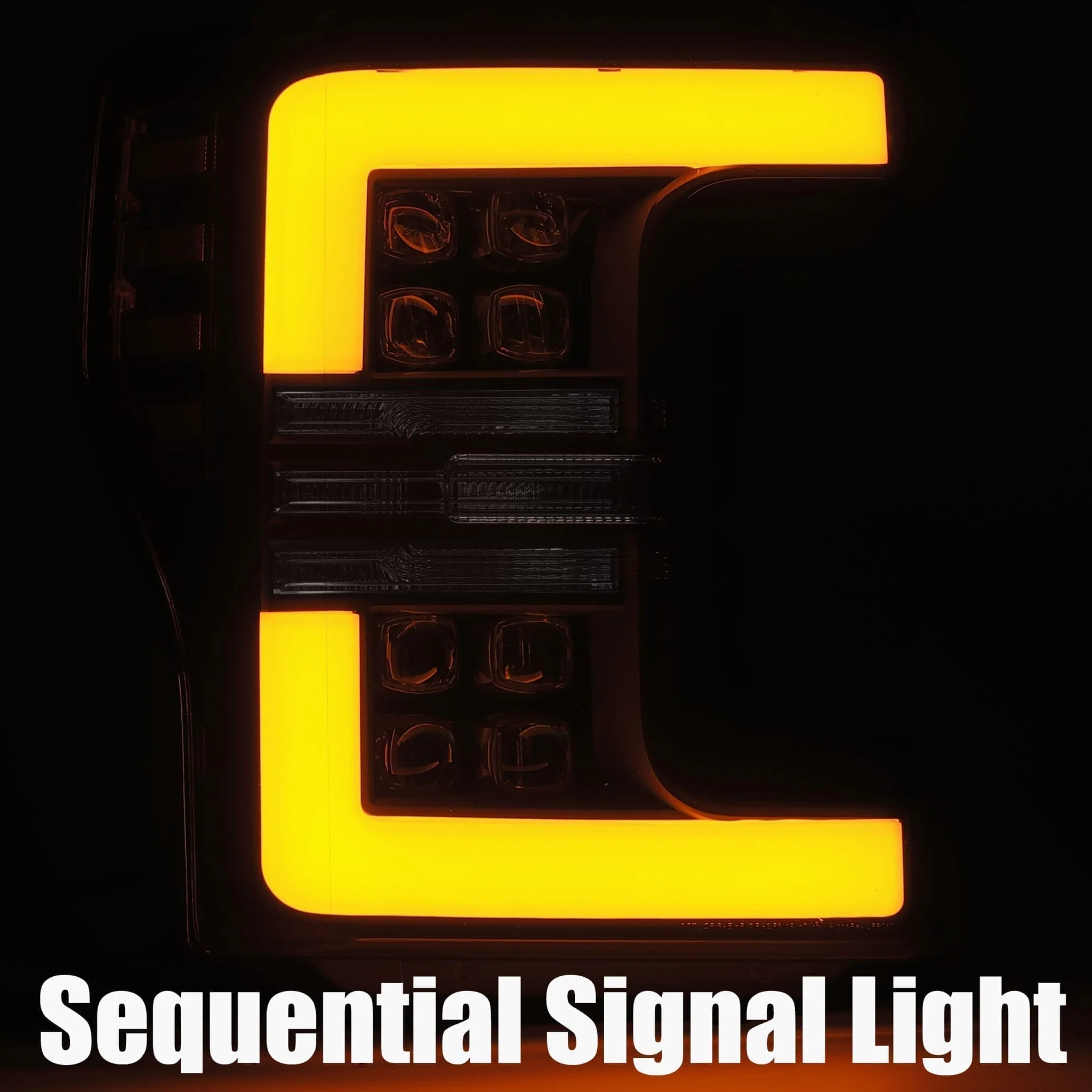 17-19 Ford Super Duty NOVA-Series LED Projector Headlights Chrome - Image 5