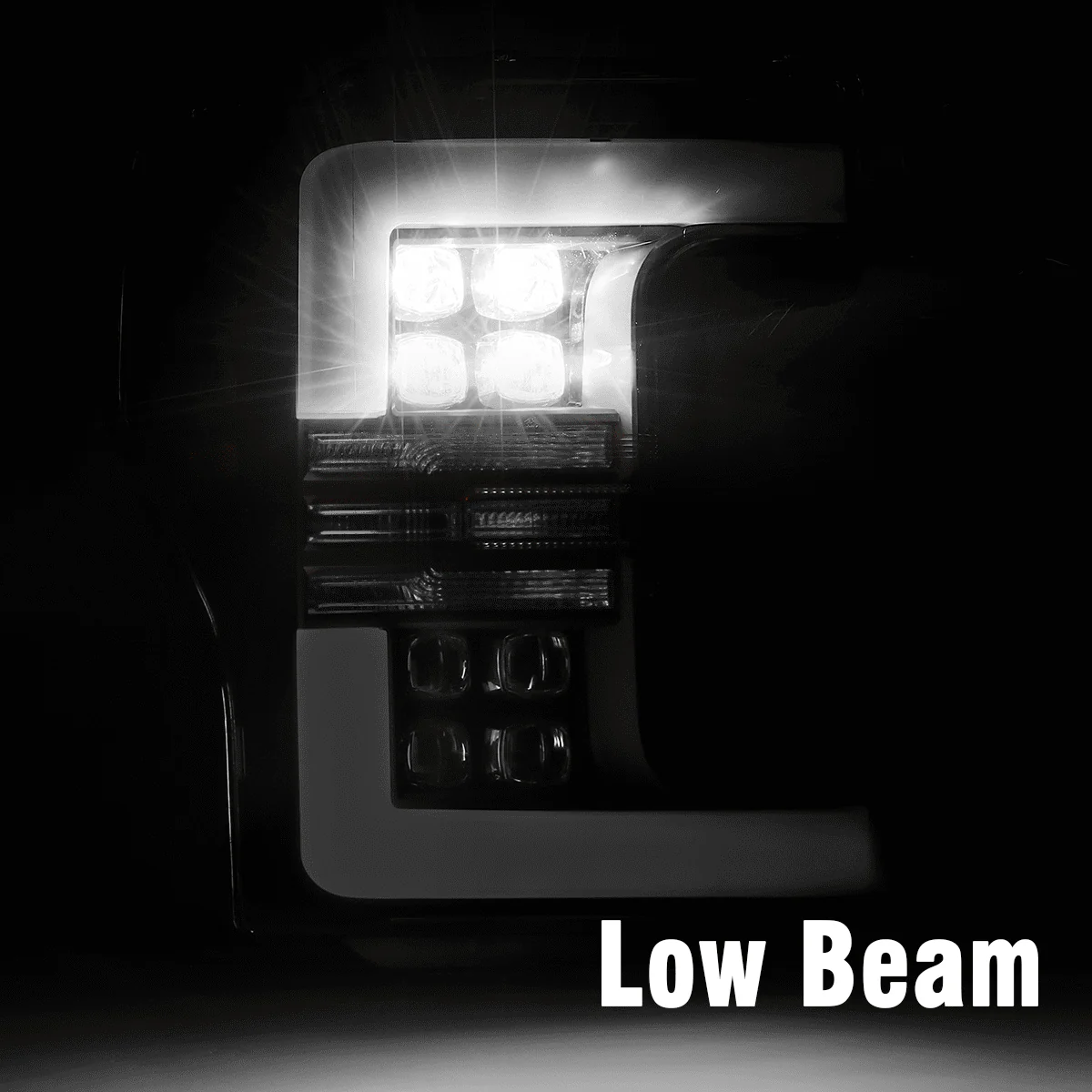 17-19 Ford Super Duty NOVA-Series LED Projector Headlights Chrome - Image 7