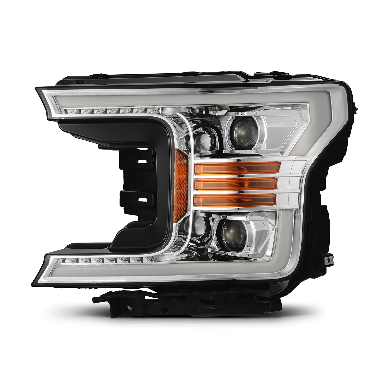 18-20 Ford F150 PRO-Series Halogen Projector Headlights Chrome - Image 10