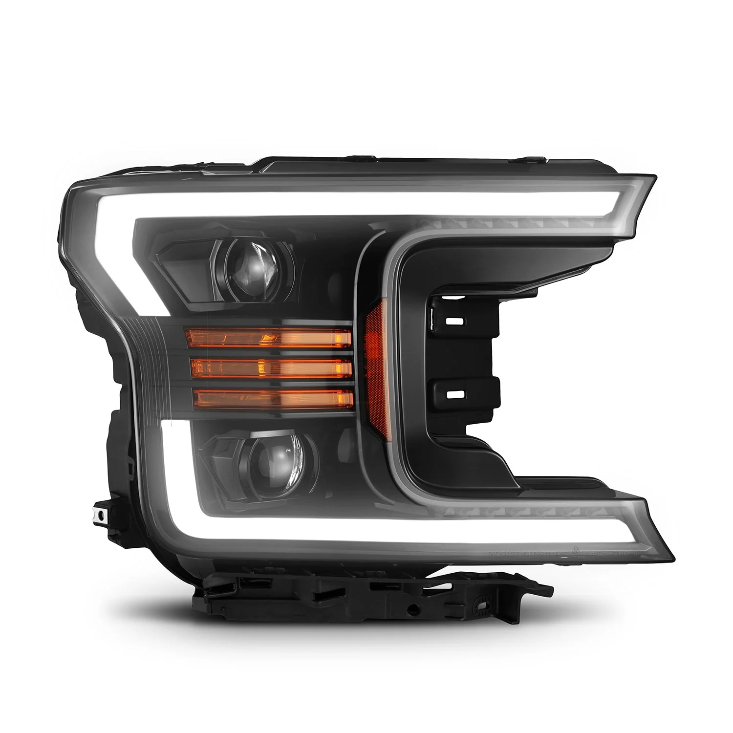 18-20 Ford F150 PRO-Series Halogen Projector Headlights Jet Black - Image 6