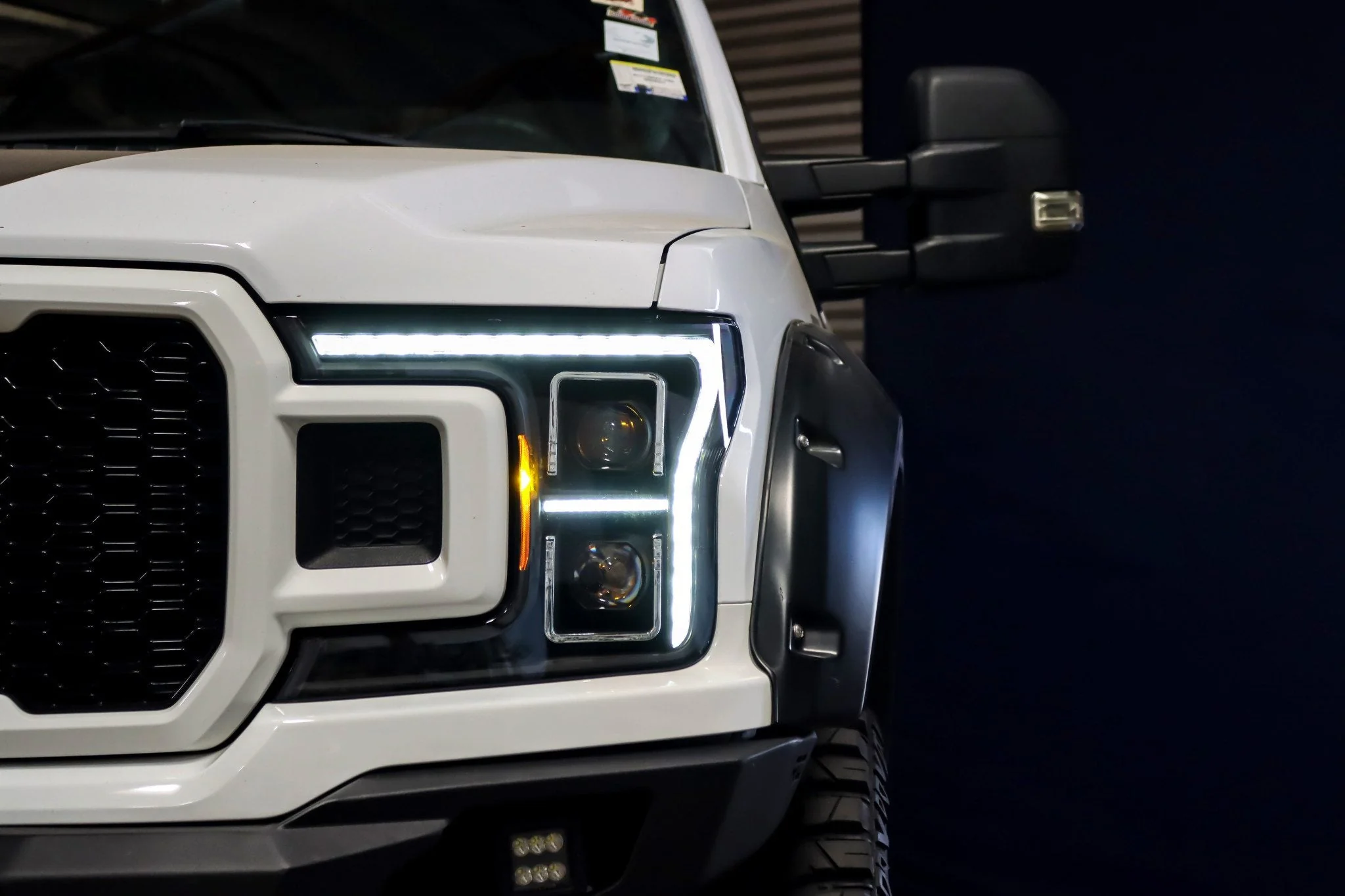 18-20 Ford F150 (MK II 14th Gen Style) LUXX-Series LED Projector Headlights Black - Image 12