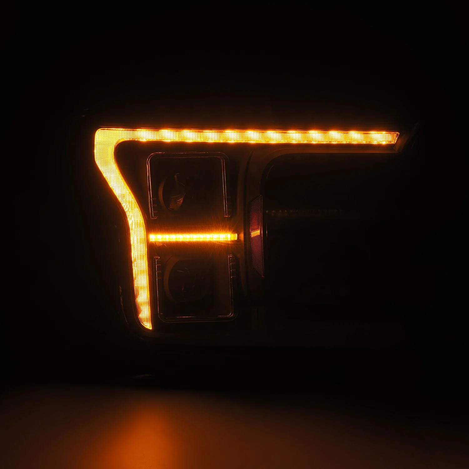 18-20 Ford F150 (MK II 14th Gen Style) LUXX-Series LED Projector Headlights Black - Image 3