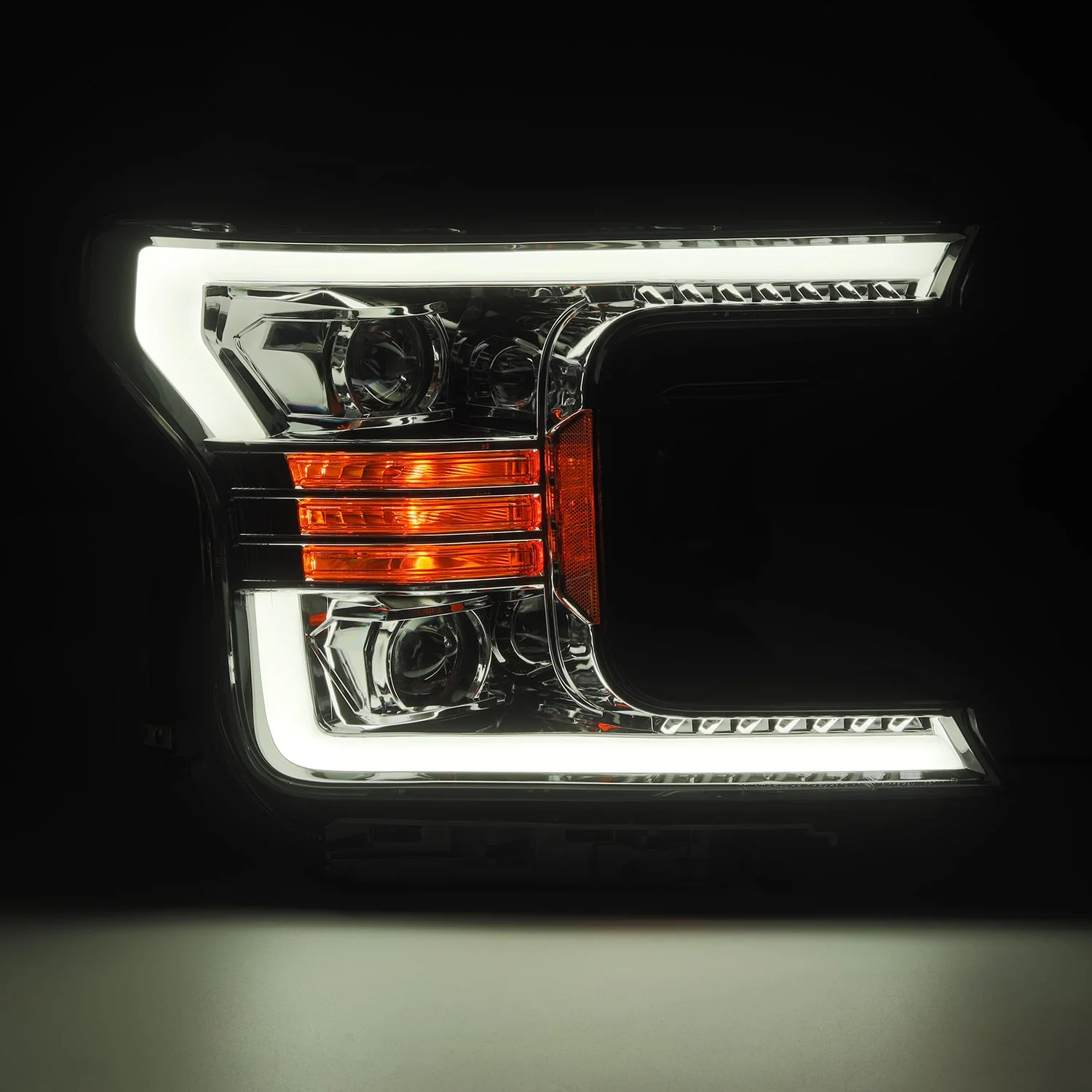 18-20 Ford F150 LUXX-Series LED Projector Headlights Chrome - Image 4