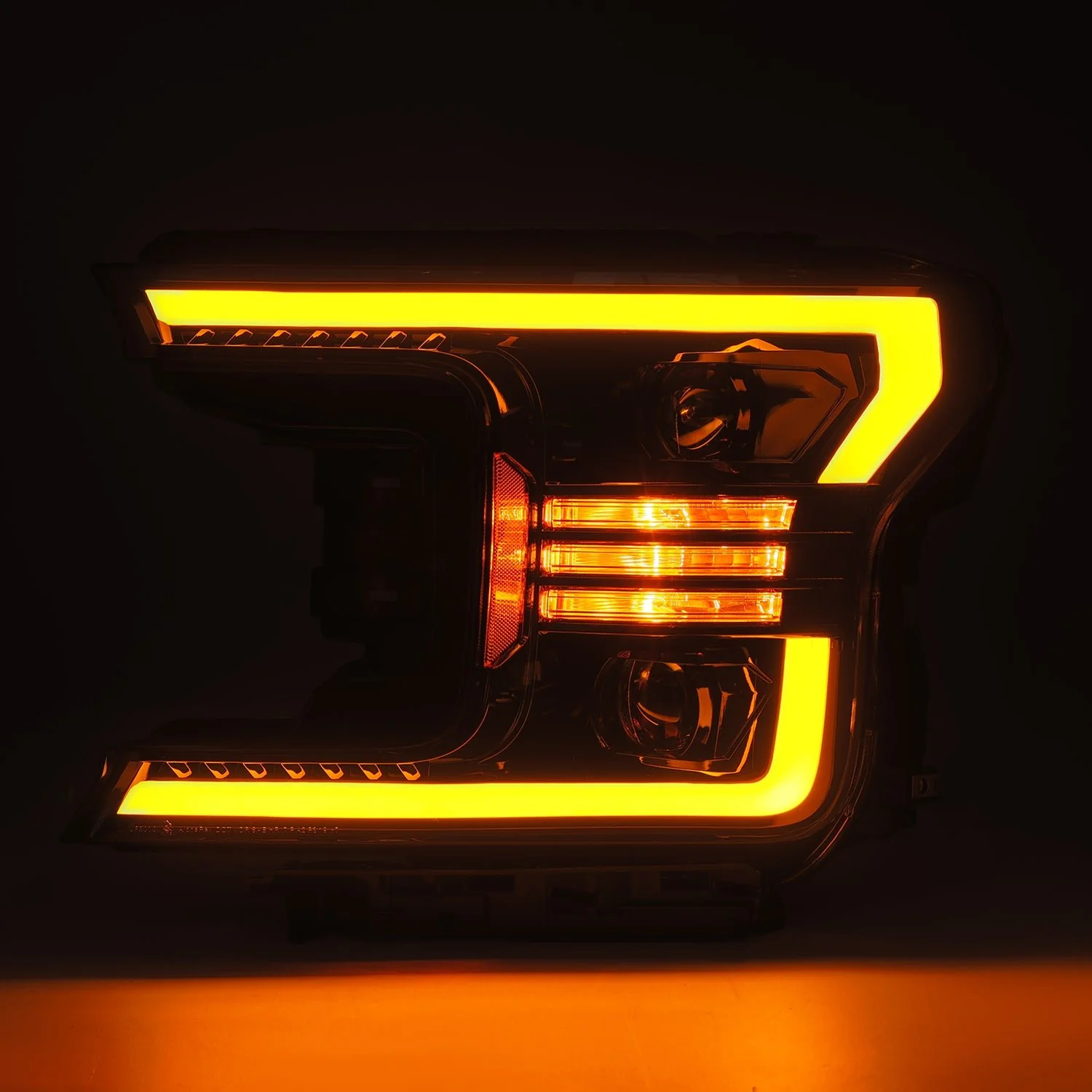 18-20 Ford F150 LUXX-Series LED Projector Headlights Jet Black - Image 5