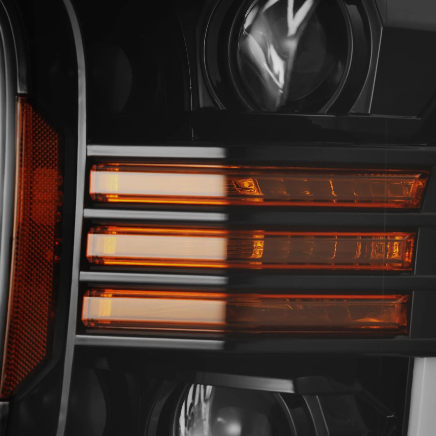 18-20 Ford F150 LUXX-Series LED Projector Headlights Jet Black - Image 9