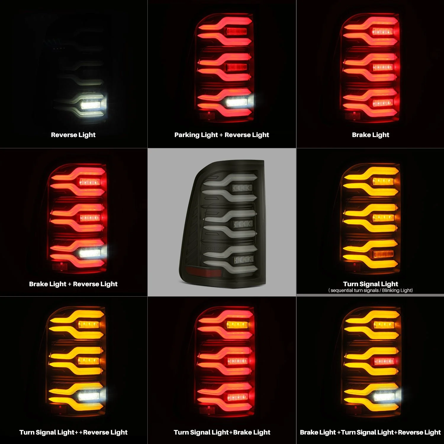 19-24 Ram 1500 LUXX-Series LED Tail Lights Black - Image 9