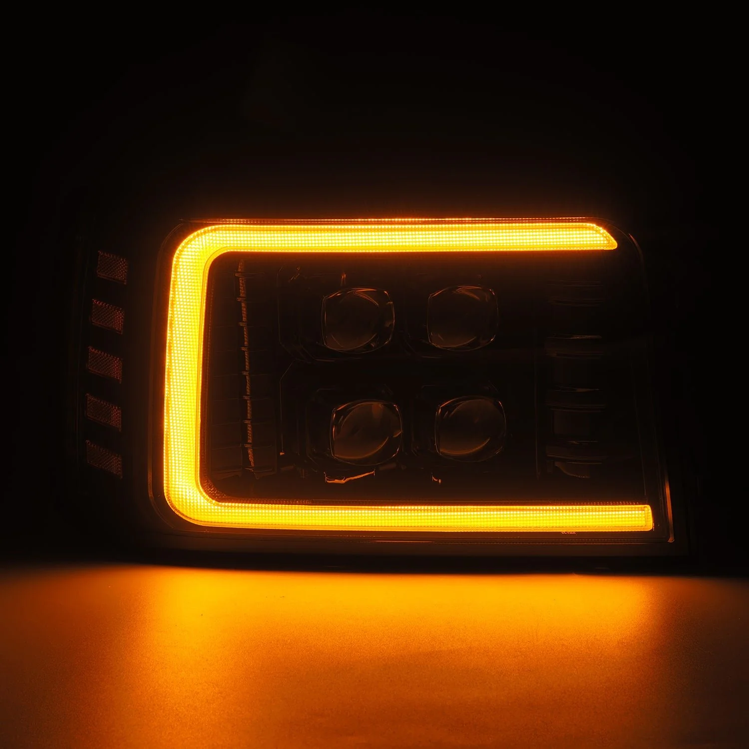 92-96 Ford F-Series/Bronco NOVA-Series LED Projector Headlights Alpha-Black - Image 10