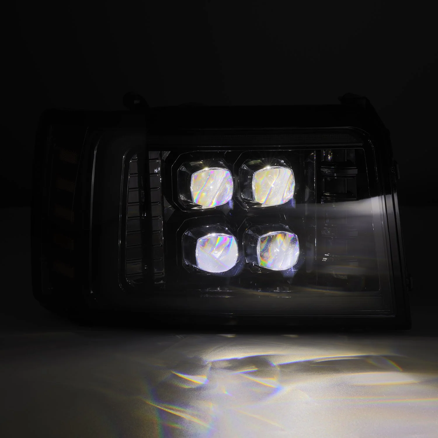 92-96 Ford F-Series/Bronco NOVA-Series LED Projector Headlights Alpha-Black - Image 11